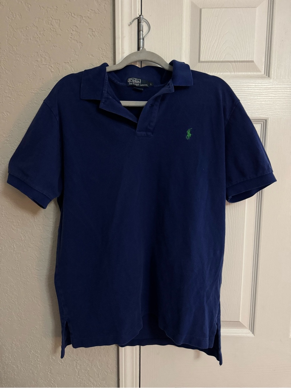 Ralph Lauren Men’s Navy Polo with Green Pony Embroidery